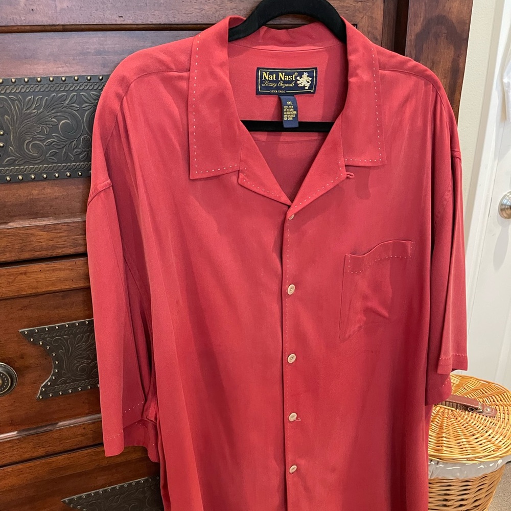 NAT NAST DUSTY ROSE XXL SILK SHIRT; Like-New; Fabulously Soft; New $128; Now $39